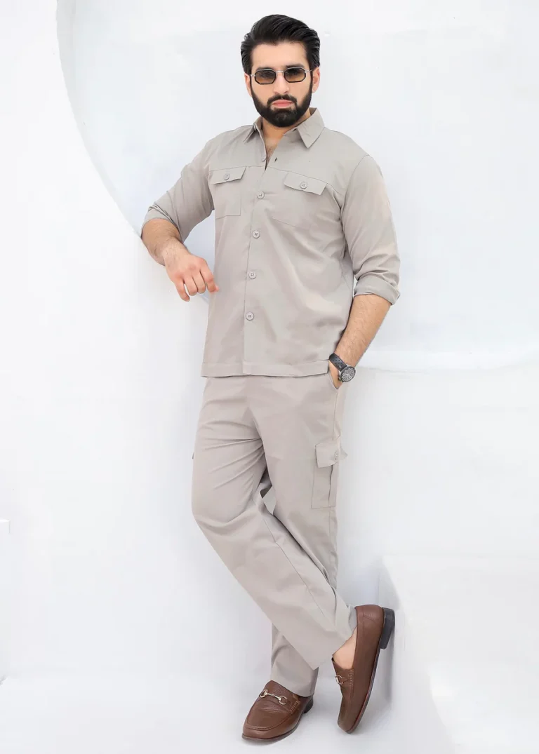 Classic Slate – Premium Safari Suit
